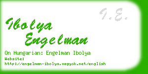 ibolya engelman business card